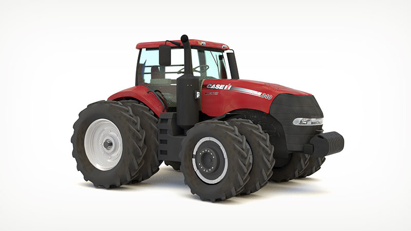 3D render of a Magnum tractor